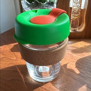 Keep Cup 12oz with Green Lid